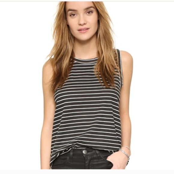 Current/Elliott Tops - Current/Elliott the muscle tee in oakland stripe 2